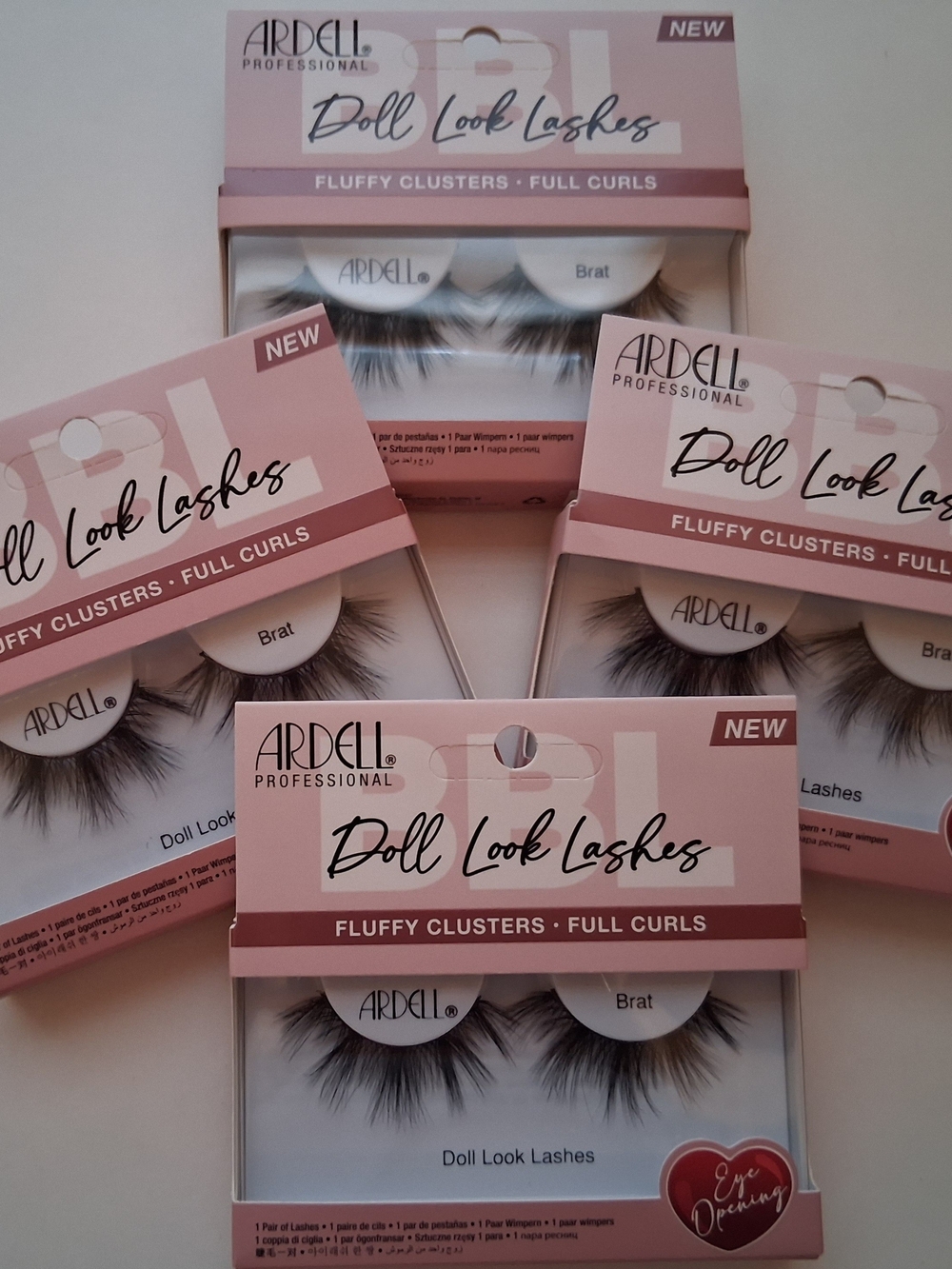 Ardell Doll Look Lashes - Bundle Pink & White Packaging, Black Lashes